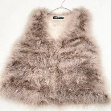 컨디션 최상 어반 리서치 터키 페더 퍼 베스트 프리 사이즈