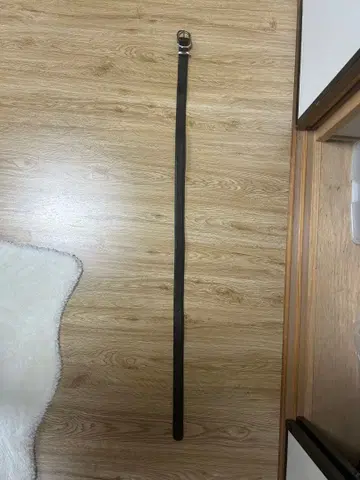 블랙 가죽 벨트 실버 버클 포함
