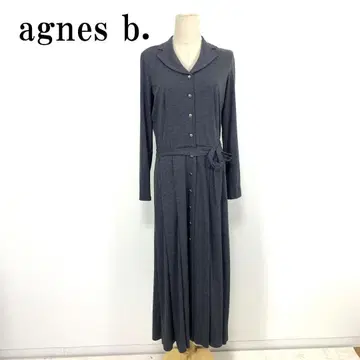 LA8785 에네스베 롱 원피스 그레이 레이온 폴리에스테르 2