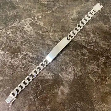 SILVER925 ID 플레이트 체인 팔찌