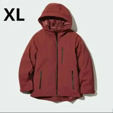 UNIQLO 하이브리드 다운 후드티 XL 빨간색 레드