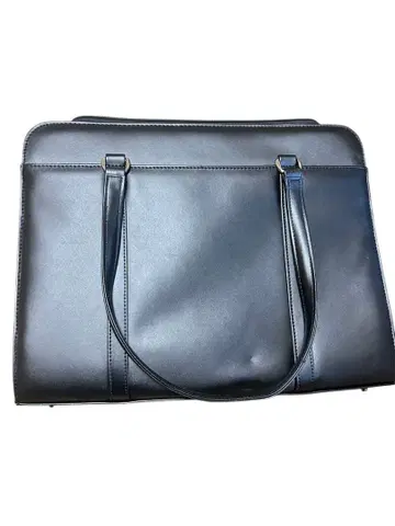 고품질 LES MUES FEMME 브리프 케이스 천연 가죽 취업활동 블랙