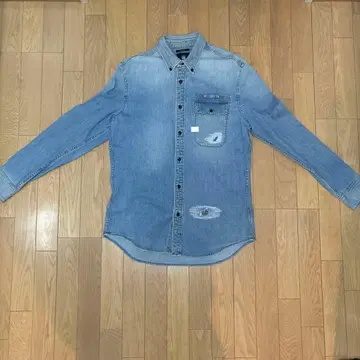 지스타 로우 데님 셔츠 데미지 가공