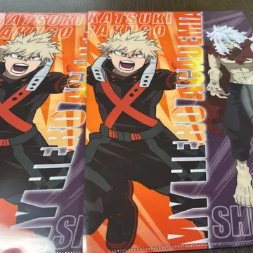 바쿠고 카츠키 시가라키 토무라 클리어 파일 2장 세트 마그넷 시트 포함