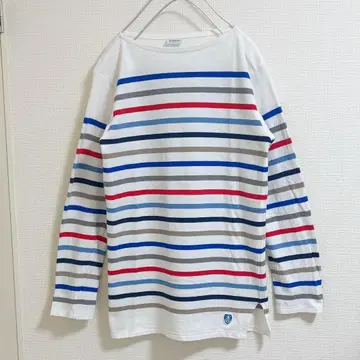 오르치발 멀티 컬러 보더 롱 티셔츠 프랑스제