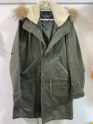 STUDIOUS 모즈 코트 사이즈 3 스튜디우스 카키 일본제 퍼