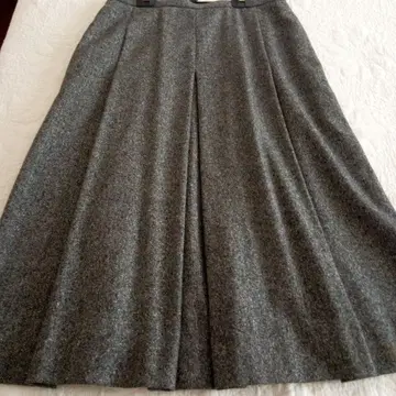 별주 제작 트위드 그레이 플레어 스커트