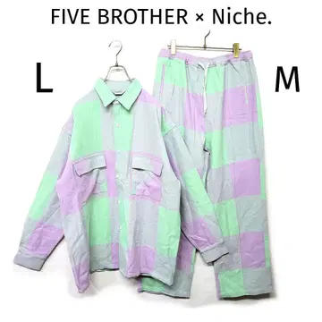 [ 즉시 완판 ] [ 새상품 ] 파이브 브라더 x 니치 플란넬 셔츠 팬츠