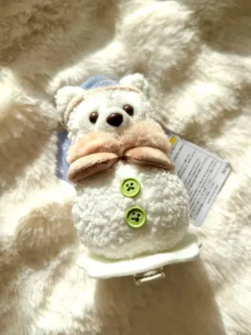 시크릿 오브 스노위 데이 더피 눈사람 어깨 위 봉제 인형