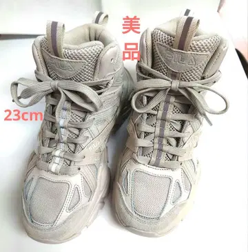 FILA 그레이 하이컷 스니커즈 23cm