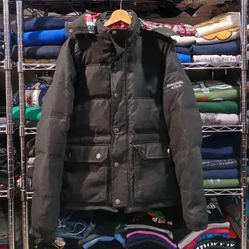 아바크롬비 & 피치 후드 부착 다운 자켓