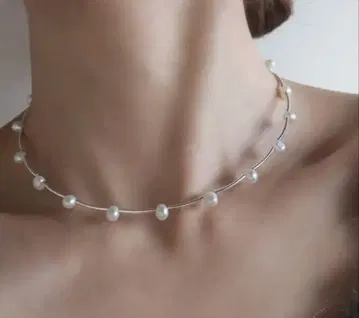 립살리스 펄 도트 초커 M 실버