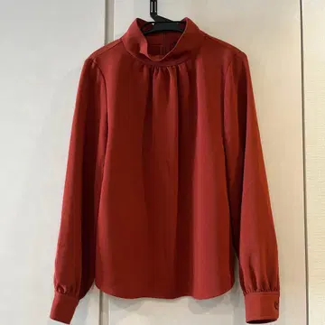 M-PREMIER 엠프리미어 빨간색 긴팔 블라우스 34사이즈 새상품급