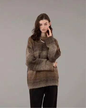 selle glant 그라데이션 부클 니트 L 사이즈