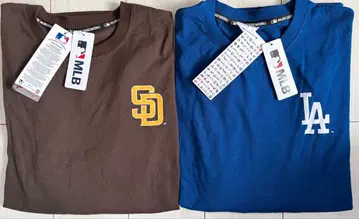 새상품 5L 사이즈 MLB 다저스 파드레스 긴팔 티셔츠 원 포인트