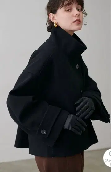 [ 2025AW LARUTA ] 숏 기장 체스터 니트 멜톤 코트