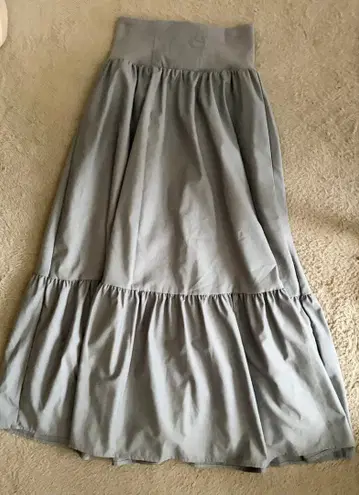 블루 AnMILLE 안미르 허리 리브 sk 롱 스커트