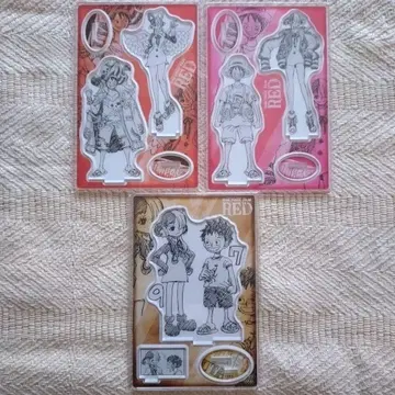 ONEPIECE 아크릴 스탠드 루피 우타 RED 점프샵