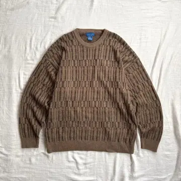 80s 90s tow craft 3d 올 패턴 acryl knit