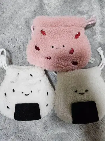 닛코리노 오무스비노 모코모코 복조리 오므라이스 3점 묶음 판매 파우치