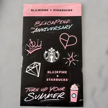 BLACKPINK + STARBUCKS 7주년 기념 스티커 세트