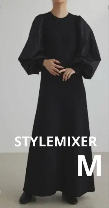 콤비네이션 니트 원피스 스타일믹서 STYLEMIXER 블랙