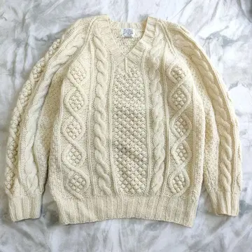 OFF LIMITS 아란 니트 케이블 짜임 빈티지 L 사이즈