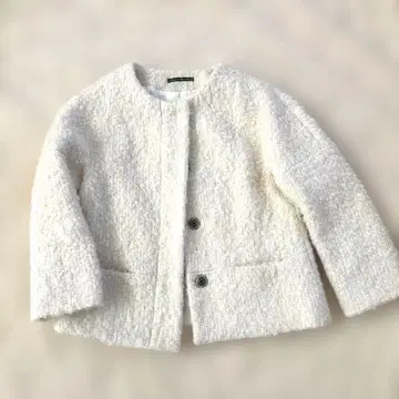 멜체리아 드레스트리아 노카라 밀키 화이트 알파카 하프 코트