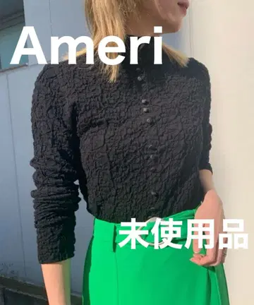 [미사용품] Ameri 3WAY BUMPY KNIT TOP
