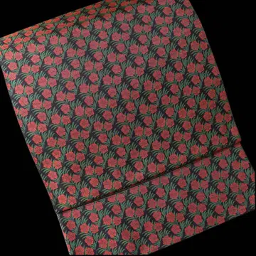 미사용 꽃잎 문양 직조 전통 후쿠로 오비 캐주얼 오비 멀티 컬러 d41