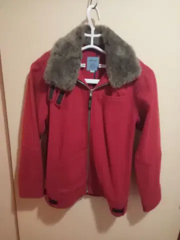 [레어] 90s 로카빌리 DOUBLE SHOCK 레드 퍼 자켓