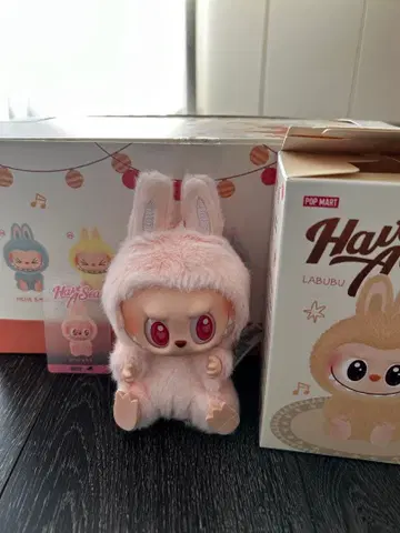 POP MART LABUBU 핑크 봉제 인형