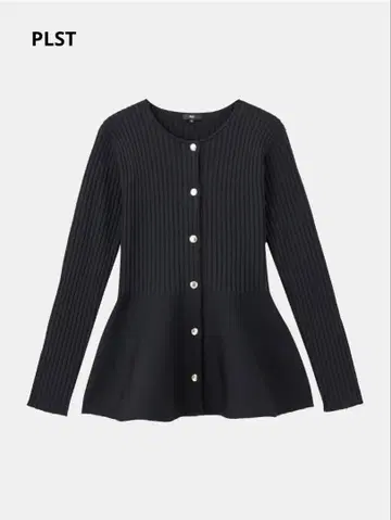 PLST 홀가먼트 페플럼 가디건