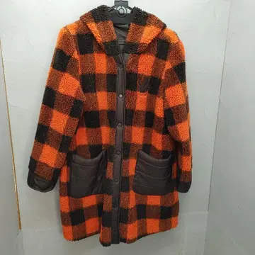 1739 TOPYS 오렌지 체크 코트