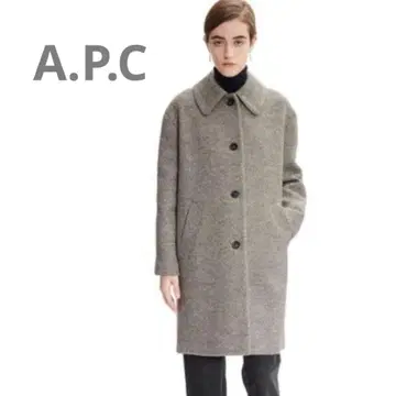 A.P.C. 코트 롱 코트 그레이 울 글로리아 코트 여성용