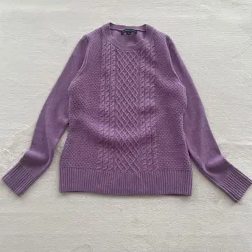 컨디션 최상 브룩스브라더스 울 아란 니트 퍼플