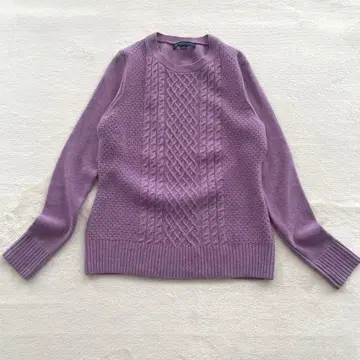 컨디션 최상 브룩스브라더스 울 아란 니트 퍼플