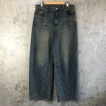 B1054 구제 의류 팬츠 데님 팬츠 네이비 90s Y2K