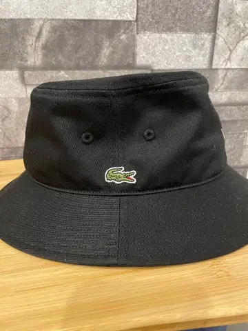 LACOSTE 블랙 버킷햇