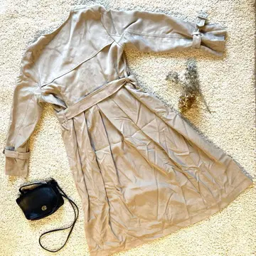 [ 고품질 ] SLOBE IENA 텐셀 뉴앙스 트렌치코트 베이지