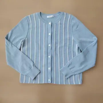 NEWYORKER 스카이블루 스트라이프 가디건