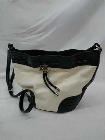 랄프 로렌 화이트/블랙 숄더백