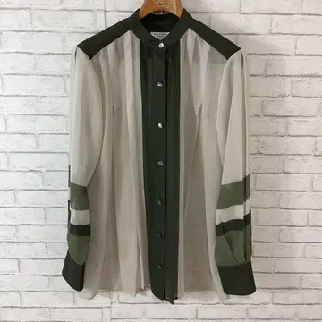 11.28 t767 에키프몬페므 블라우스 시스루 플리츠 시어