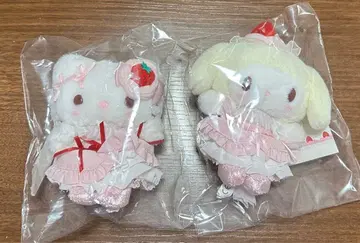 산리오 딸기 휘핑 케이크 시리즈 마스코트 2개 세트