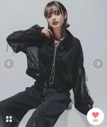 소매 2WAY 시어 블루종