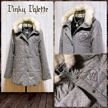 충전솜 자켓 코트 퍼 그레이 헤이세이 갸루 y2k 여아 공주 걸리시