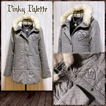 충전솜 자켓 코트 퍼 그레이 헤이세이 갸루 y2k 여아 공주 걸리시