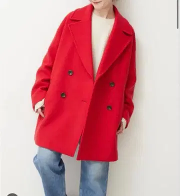 Spick&Span 빨간색 멜톤 피 코트