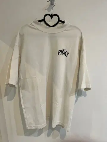 Russeluno PICKY 로고 남성용 T셔츠 사이즈 6 화이트