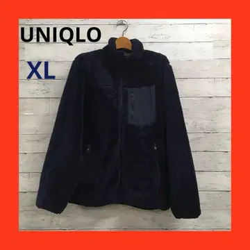 유니클로 플리스 자켓 보아 자켓 풀 집업 남성용 XL 네이비
